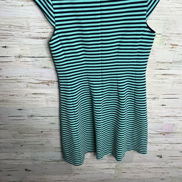 Lilly Pulitzer Briella Dress Aqua Navy Stripe size large - Picture 7 of 9